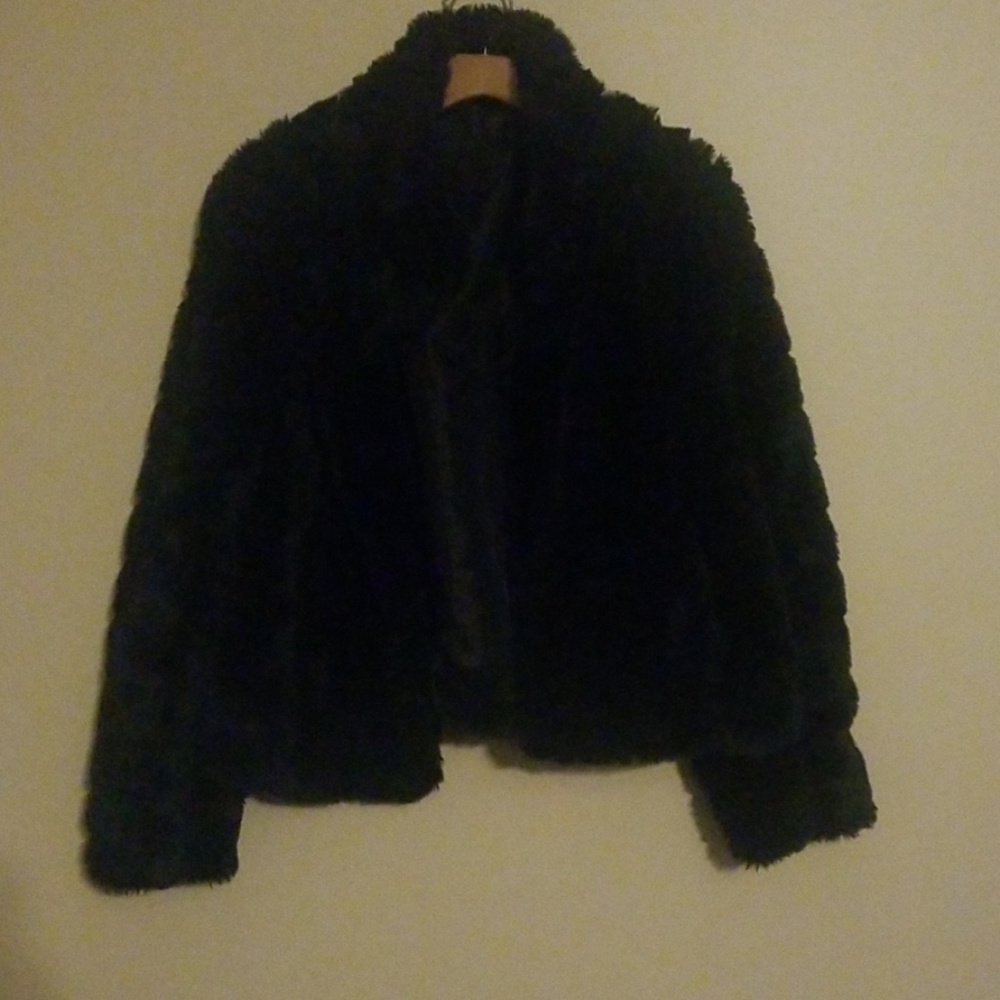 Non fur black jacket